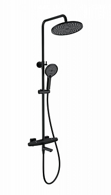 Душевая система с термостатом Wonzon & Woghand NEO, Черный матовый WW-B3046-A1-MB