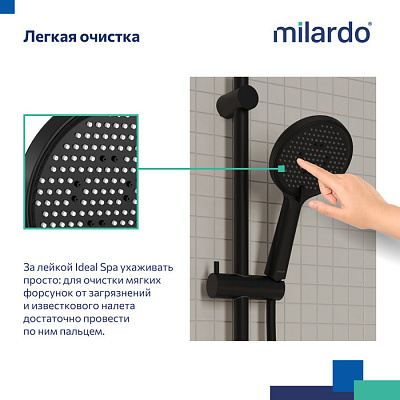 Лейка для душа Milardo Ideal Spa ILS3FBRM18