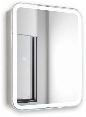 Зеркало-шкаф 50х75 с сенсорным выключателем Silver Mirrors Фиджи Flip 50 LED-00002471