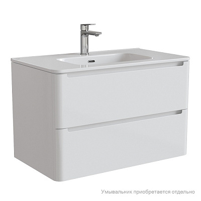 Тумба подвесная с раковиной белый, 80 см, IDDIS Edifice EDI80W0i95 белый