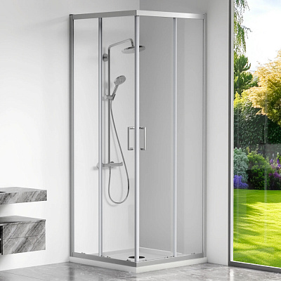 Душевой уголок GoodDoor Cube CR-80-C-CH 80х80 хром КУ00004