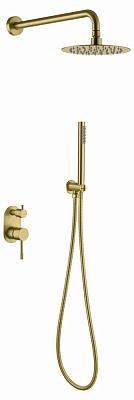 Смеситель встроенный, верхний, ручной душ, Uno Matt Gold 464-MG Boheme