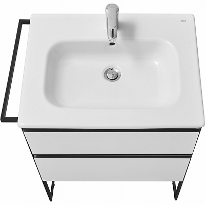 Тумба с раковиной Roca Domi 60 2 ящика A857458806, белый глянец