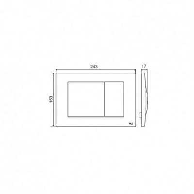 Клавиша смыва механическая METAL DUAL, OLI 656004