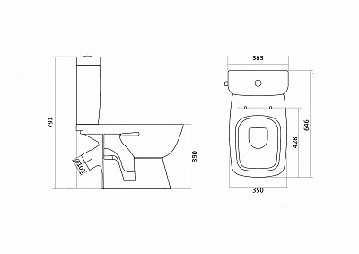 Сантек Нео Лайт Чаша унитаза 1WH302469