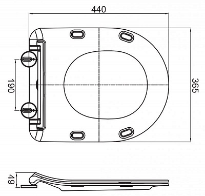 Сиденье для унитаза Cezares дюропласт, soft close, CZR-2316-SC