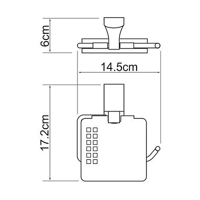 Держатель для туалетной бумаги с крышкой WasserKRAFT Leine K-5025