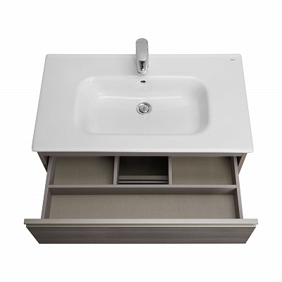 Тумба под раковину Roca The Gap 80 городской дуб 3 ящика A857406402