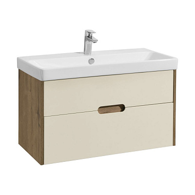 Тумба под раковину Aquaton Оливия 90 бежевый, дуб велл 1A254401OLVG0
