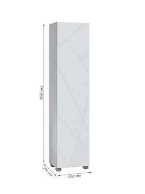 Шкаф пенал для ванной 45 см VIGO Geometry 450, белый
