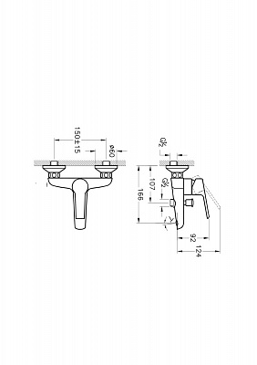 Смеситель для ванной Vitra Axe S A41070EXP