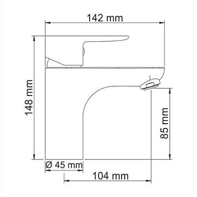 Смеситель для умывальника WasserKRAFT Leine 3503