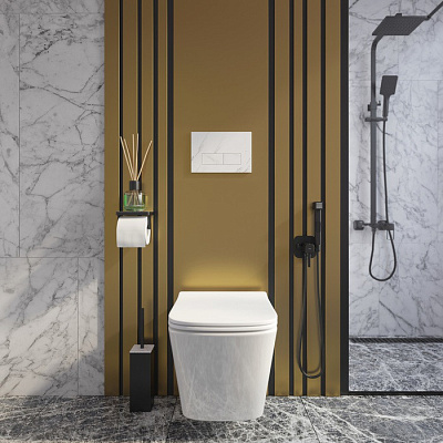 Клавиша смыва универсальная IDDIS On-X ONX01W0i77, белый мрамор