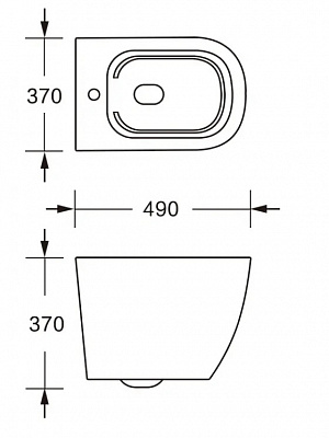 Унитаз подвесной безободковый со смывом торнадо Cerutti Spa Sella Aria Tornado CT9529
