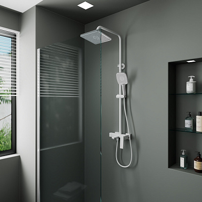 Душевая система белая RUSH Thira (TR3635-50White)