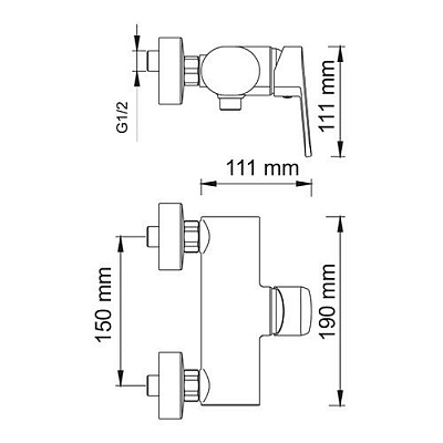 Смеситель для душа WasserKRAFT Donau 5302