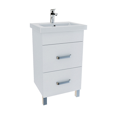 Тумба с раковиной, напольная Iddis Custo NCU50W0i95K 50 см, белая