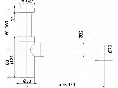 Сифон для раковины Boheme GunMetal 609-GM