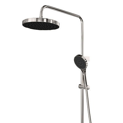 Душевая система VitrA Core Round A4730934EXP с термостатическим смесителем и ручным душем брашированная никель