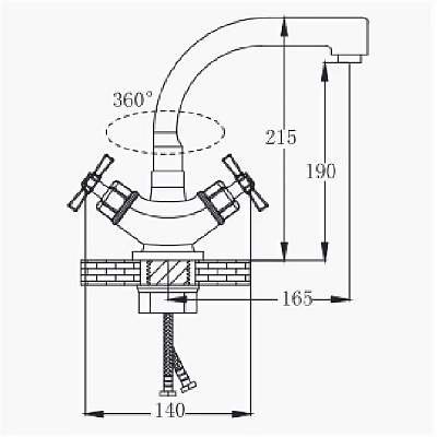 Смеситель для кухни KOMRAD S12-276F-1