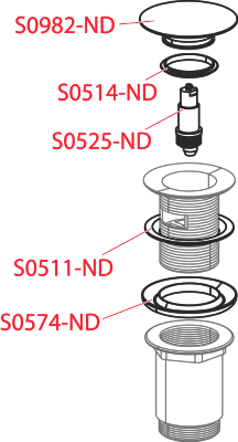 Донный клапан для раковины 1 1/4" Alcaplast CLICK-CLAK A392B