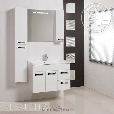 Тумба с раковиной Акватон ДИОР 80 белая 1A167801DR010
