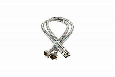 Подводка в оплётке S/S для смесителя Mateu FIL- NOX, 1/2 x М10*1 х 18(35), 1 м (пара)