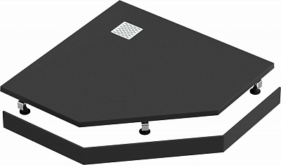 Поддон литьевой Essentia PNT 1000*1000 Чёрный