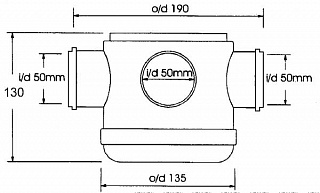 Трап напольный 50 х 100/110мм. MRFG-2