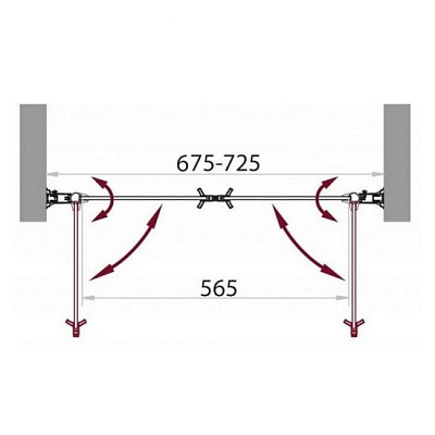 Душевая дверь BelBagno SELA-B-2-70-C-Cr