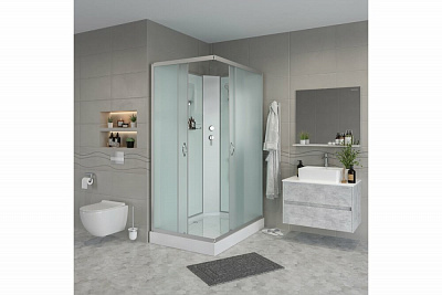 Душевая кабина 120х80х200 Niagara Classic NG-43285-14QBK низкий поддон 13см стекло матовое