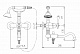 Смеситель для ванны с ручным душем CEZARES MARGOT-VDFM2 MARGOT-VDFM2-02-NM