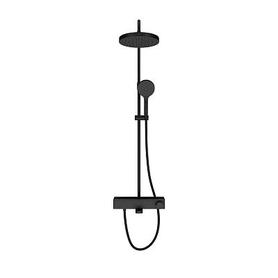 Душевая система VitrA Core Round A4730936EXP с термостатическим смесителем и ручным душем матовая черная