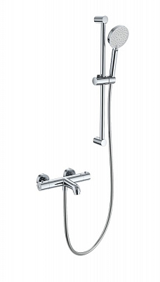 Смеситель для ванны с душевым гарнитуром и термостатом Wonzon & Woghand, Хром WW-C2006-A-CR