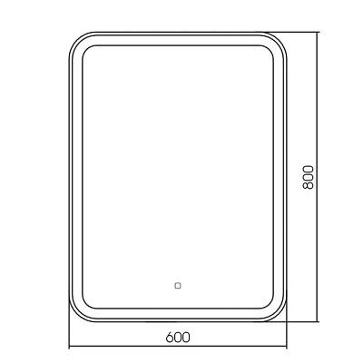Зеркало с LED-подсветкой 60х80 Silver Mirrors Мальта - Л/Malta - Lite LED-00002663