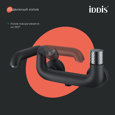Смеситель для ванны Iddis Twist TWIBLBTi02WA