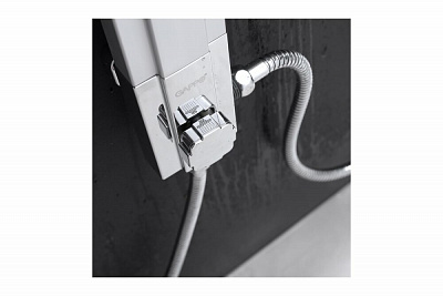 Душевая система с верхним душем Gappo G2401, поворотный излив, хром матовый