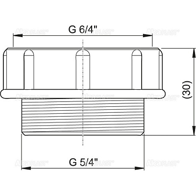 Подсоединение AlcaPlast S0506-ND 6/4" × 5/4"