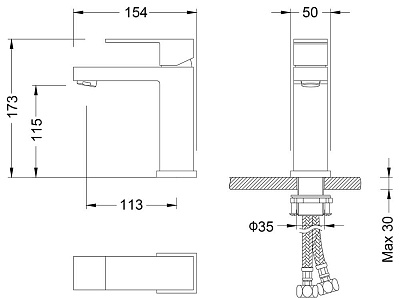 Смеситель для раковины Timo Selene 2061/03F черный