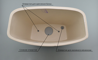 Бачок унитаза с крышкой Суперкомпакт, Радуга, Персона (м/о расстояние 15,5см, нижний подвод), Оскольская керамика, 44001000205