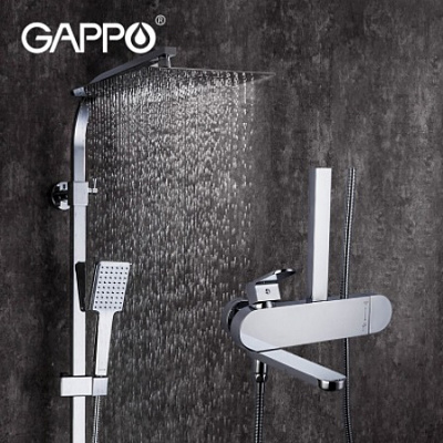 Душевая система с тропическим душем Gappo G83 G2483-8, хром