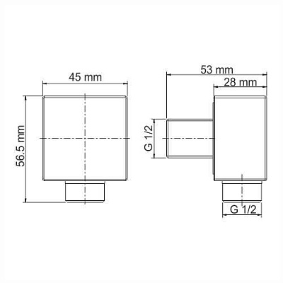 WK Подключение шланга   A221  PVD-покрытие черный Soft-touch