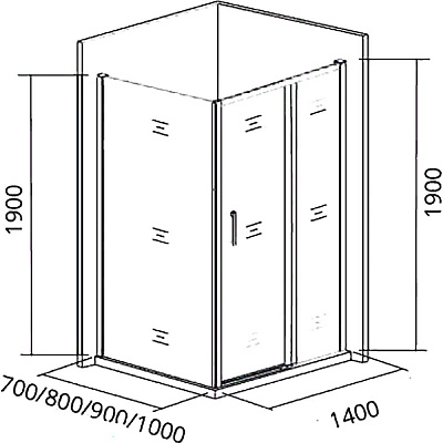 Душевая дверь Good Door Cofe WTW-140-C-CH