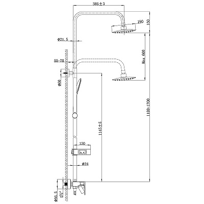 Душевая система Lemark Tropic LM7002C