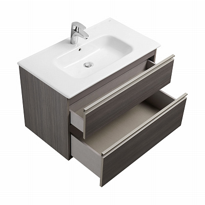 Тумба под раковину Roca The Gap 80 городской дуб 2 ящика A857399402