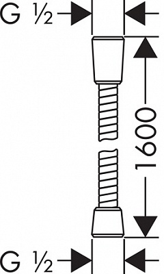 Шланг для душа Hansgrohe Sensoflex 28136000 1,6 м