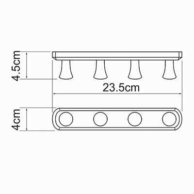 Крючки WasserKRAFT K-1074BLACK