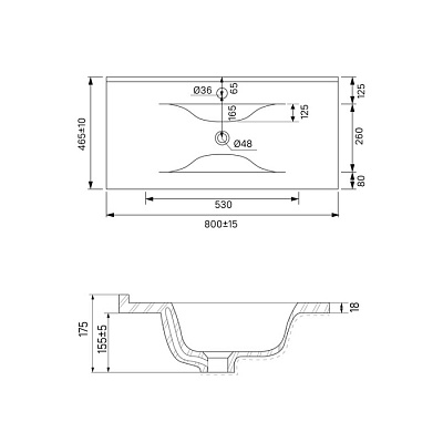 Тумба с раковиной (0138000i28) подвесная 80 см белая IDDIS Bild BIL80W0i95K