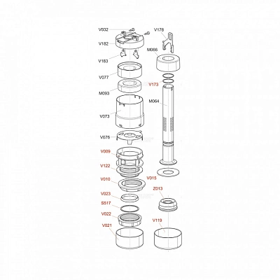 Сливной механизм для низко расположенного бачка UNI DUAL Alcaplast A07
