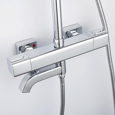 Душевая система с термостатом Gappo G91 G2491, латунь хром